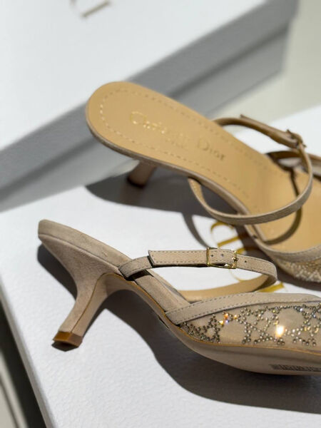 Туфли Christian Dior женский сетка бежевый 173865-4
