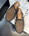 Сабо Alaïa женский сетка черный 194137-1