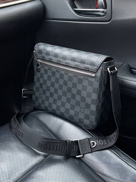 Мужская сумка мессенджер Louis Vuitton мужской кожа черный 108568-5