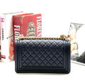 Сумка Chanel Boy женский кожа черный 101628-2
