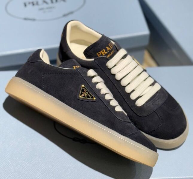 Кеды Prada женский замша графитовый 173753