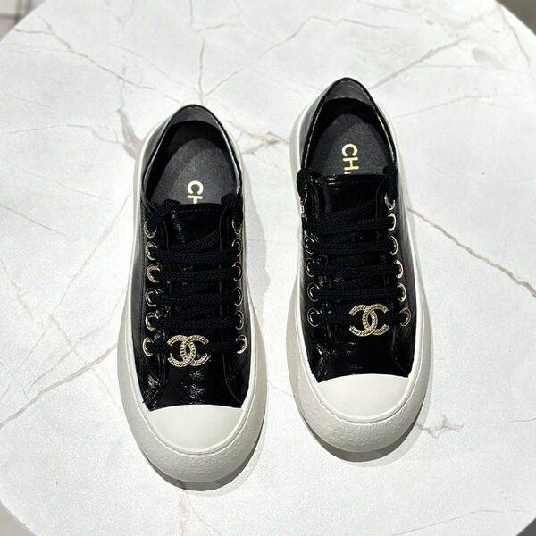 Кеды Chanel женский кожа черный 146139-4