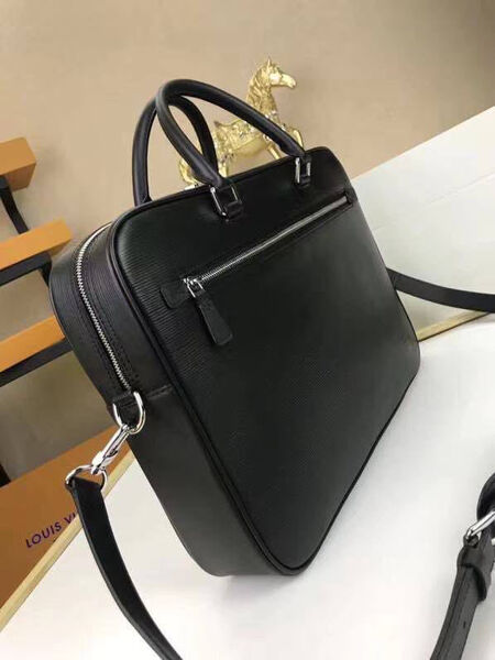 Мужской портфель Louis Vuitton мужской кожа черный 100124-5
