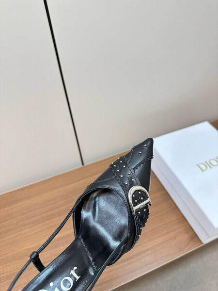 Туфли Christian Dior женский кожа черный 138176-5