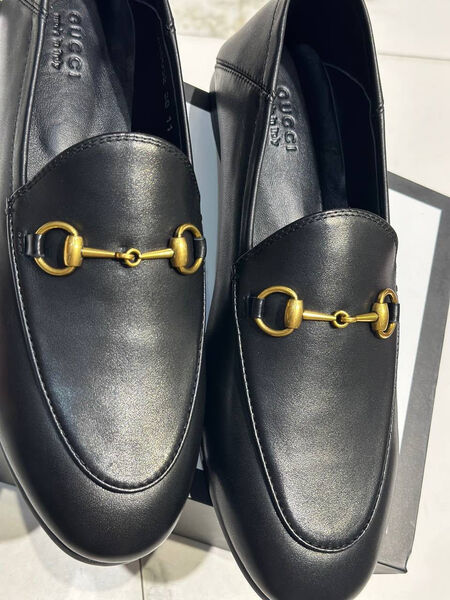 Лоферы Gucci женский кожа черный 99933-3