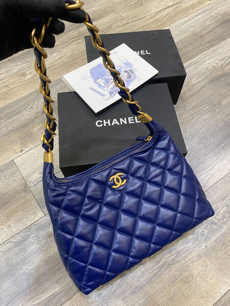Сумка Chanel женский кожа синий 179327-4