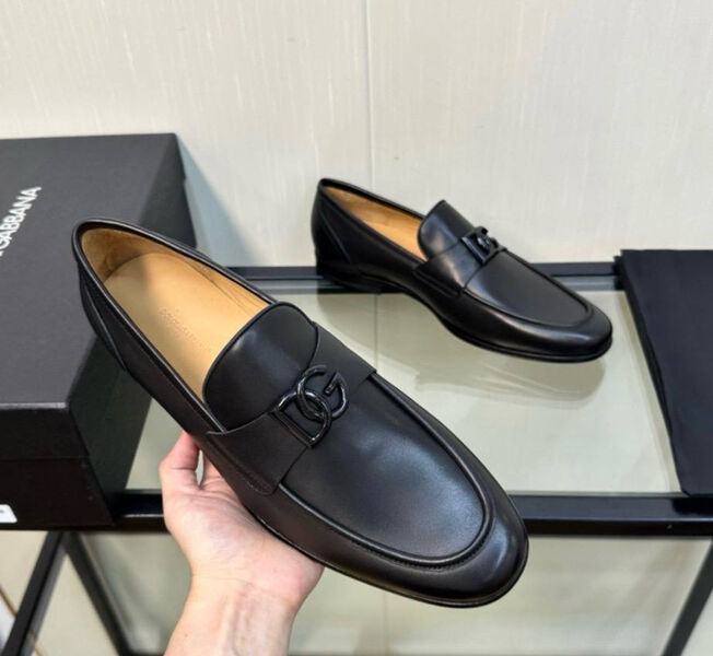 Мужские лоферы Dolce & Gabbana мужской кожа черный 145415-8