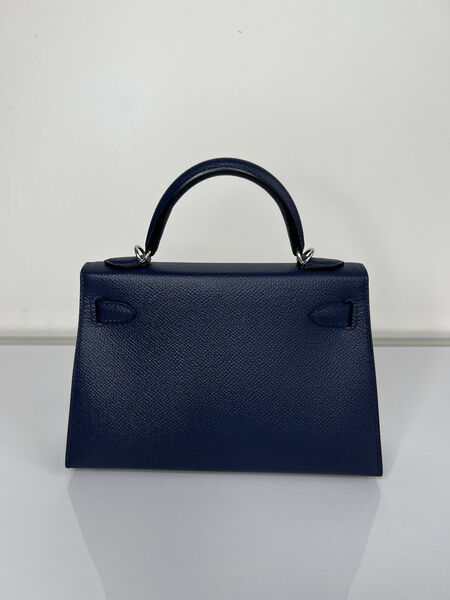Сумка Hermèskelli 20 Mini женский кожа синий 138078-3