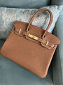 Сумка Hermès Birkin 30 ручная работа женский кожа бежевый 75341-4