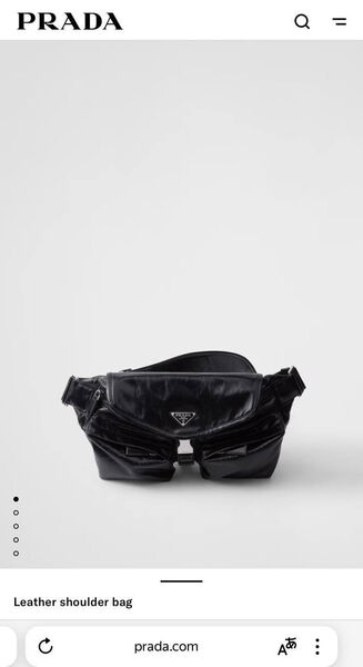 Мужская сумка мессенджер Prada мужской кожа черный 167085-6