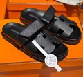 Шлепки Hermès женский кожа черный 150448-1