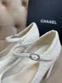 Туфли Chanel женский твид белый 192663-6