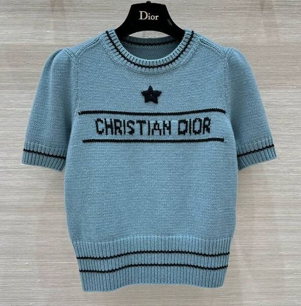 Кофта Christian Dior женский вязаная ткань бирюзовый 172411