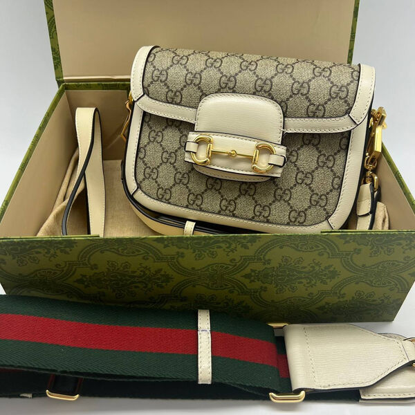 Сумка Gucci женский канва бежевый 125985-2