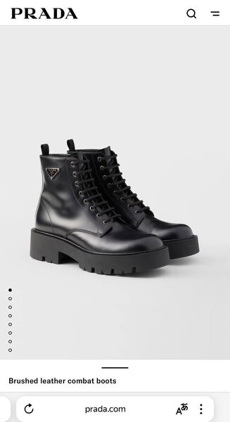 Мужские ботинки Prada мужской кожа черный 169285-6