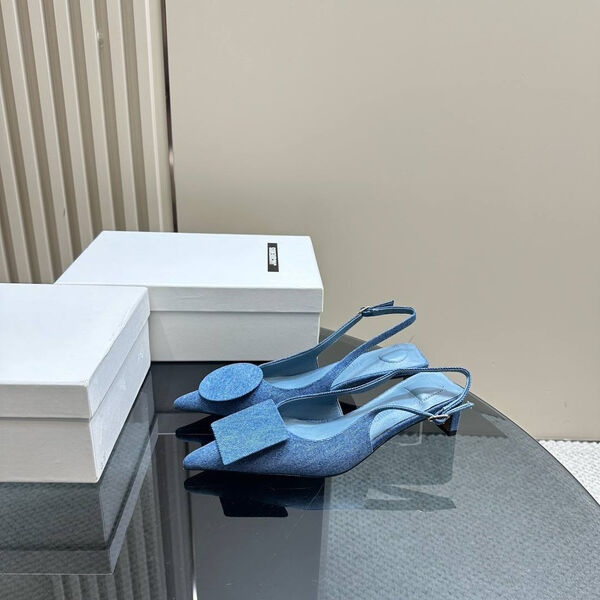 Туфли Jacquemus женский ткань бирюзовый 150753-3