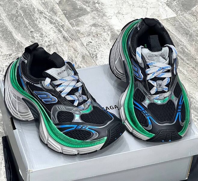 Кроссовки Balenciaga женский кожа болотный 137717