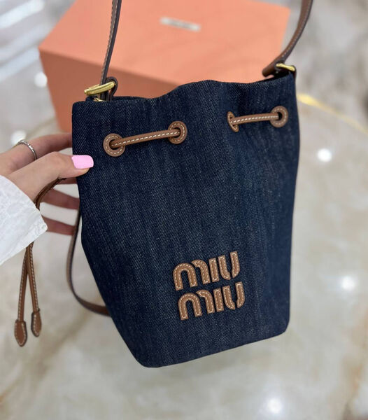 Сумка Miu Miu женский джинса синий 161446-2
