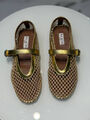 Балетки Alaïa женский кожа бронзовый 189487-2