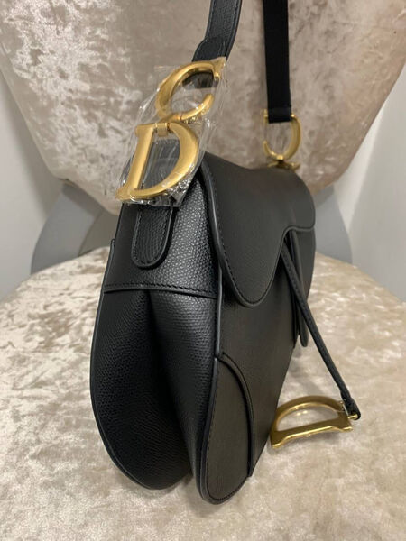 Сумка Dior Saddle женский кожа черный 74392-3