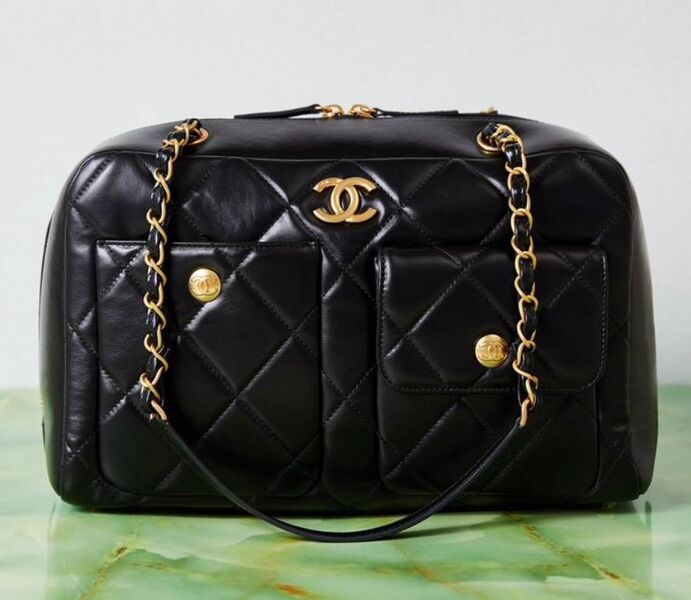 Сумка Chanel женский кожа черный 169078