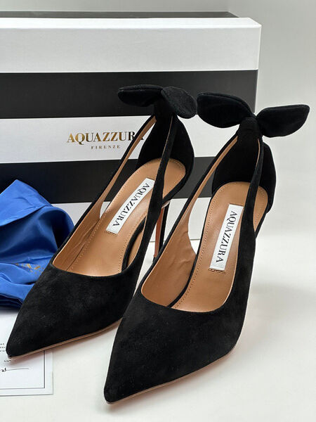 Туфли Aquazzura женский замша черный 100477-7