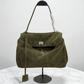 Сумка Balenciaga Rodeo Medium женский замша болотный 198281-1