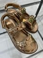 Босоножки Chanel женский бронзовый 3855-2