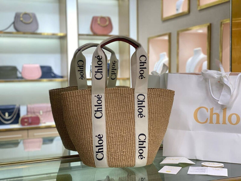 Сумка Chloé женский солома бежевый 145974-2