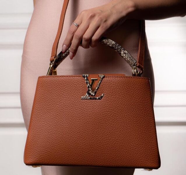 Сумка Louis Vuitton Capucines женский кожа 76635