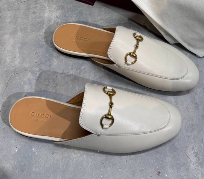 Сабо Gucci женский кожа белый 188011