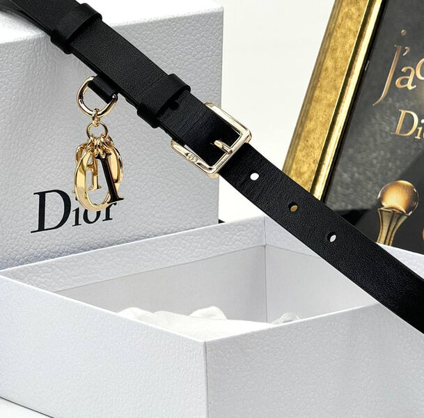 Женский ремень Christian Dior женский кожа черный 195356-3
