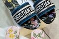 Шлепки Christian Dior женский текстиль синий 114060-3