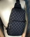 Мужская сумка слинг Louis Vuitton мужской кожа черный 170385-1