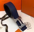 Мужской ремень Hermès мужской кожа синий 52579-1