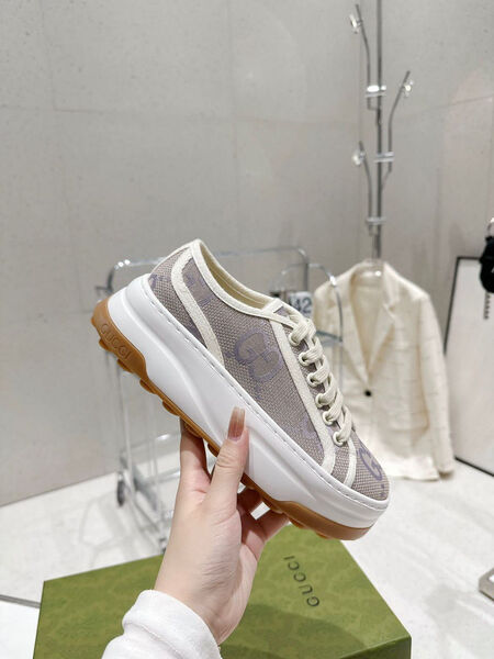 Кеды Gucci женский текстиль фиолетовый 114654-2