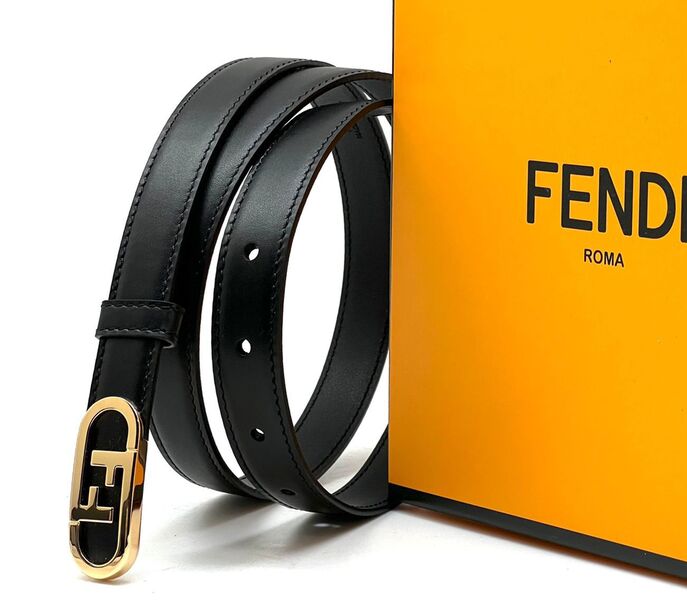 Женский ремень Fendi женский кожа черный 21485