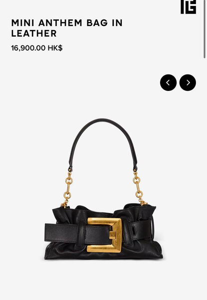 Сумка Balmain женский кожа черный 197085-2
