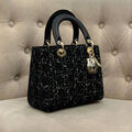 Сумка Christian Dior Lady женский текстиль черный 133093-3
