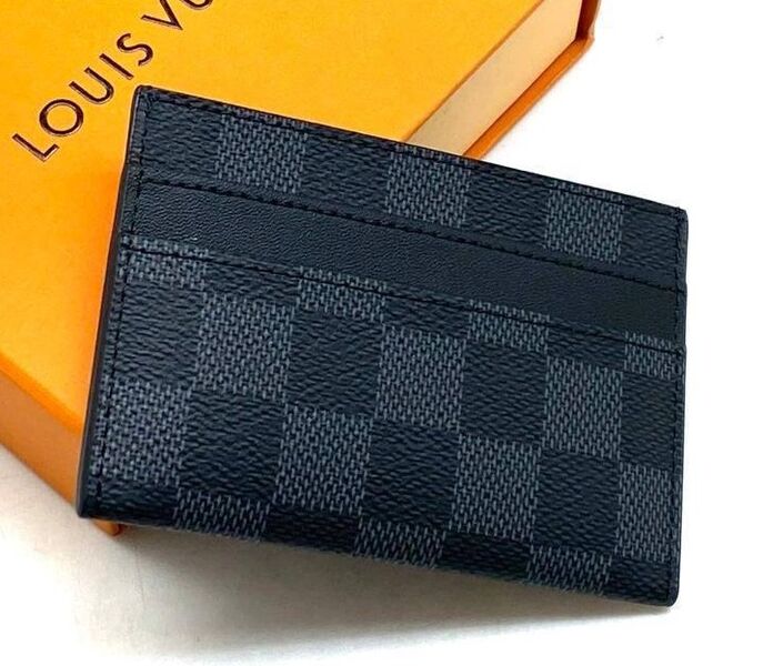 Картхолдер Louis Vuitton мужской кожа графитовый 149960