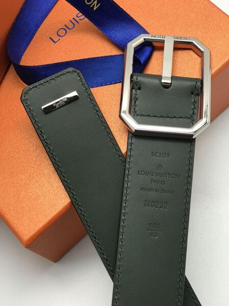 Ремень мужской Louis Vuitton двухсторонний мужской кожа черный 63802-4
