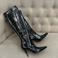 Сапоги Saint Laurent женский кожа черный 130224-2