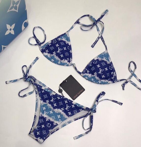 Купальник Louis Vuitton женский бирюзовый 37223