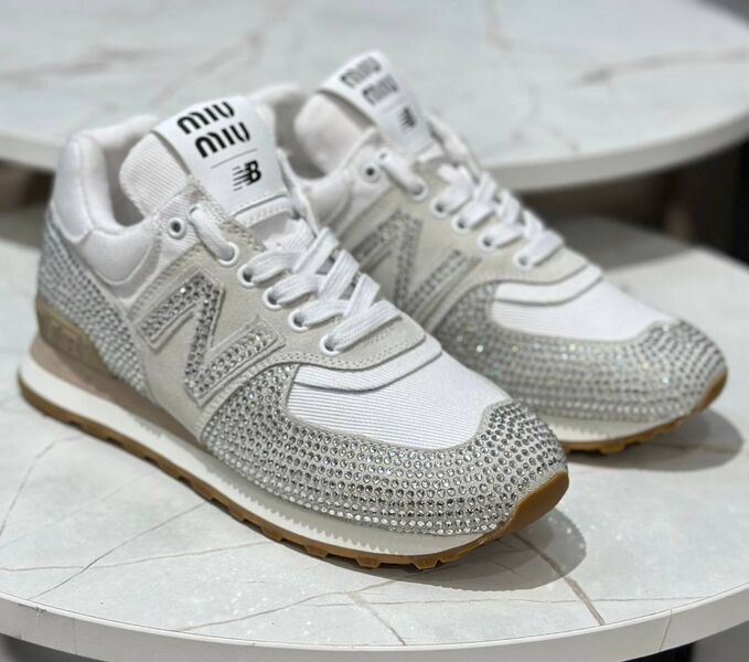 Кроссовки Miu Miu женский текстиль графитовый 139238