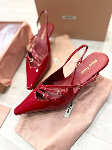 Туфли Miu Miu женский кожа бордовый 133775-2