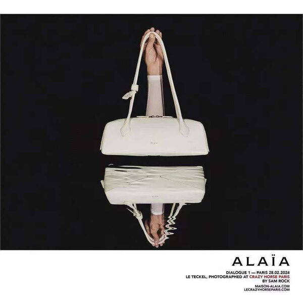 Сумка Alaïa женский кожа белый 153076-2