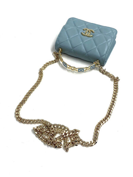 Сумка Chanel женский кожа бирюзовый 111869-2