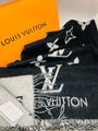 Шарф Louis Vuitton женский кашемир черный,серебристый 164280