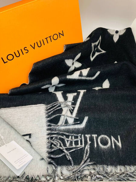 Шарф Louis Vuitton женский кашемир черный 164280