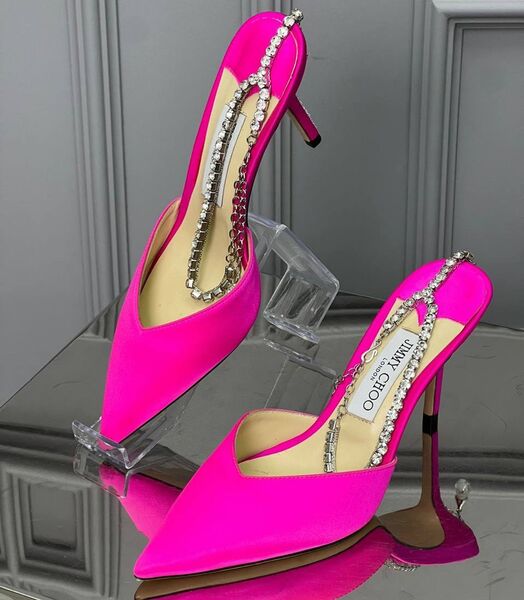 Туфли Jimmy Choo женский сатин розовый 148408